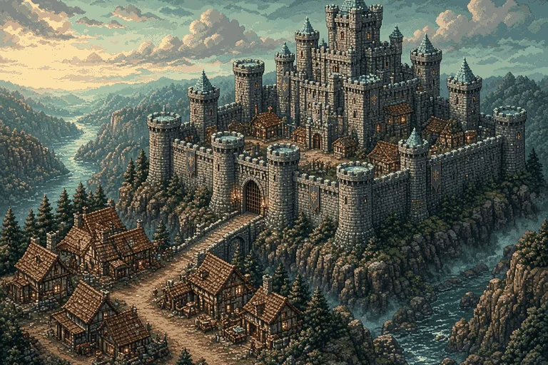 Castelo de pedra no frio de Boca-Fria