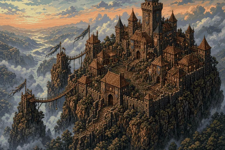 Fortaleza no alto de um penhasco